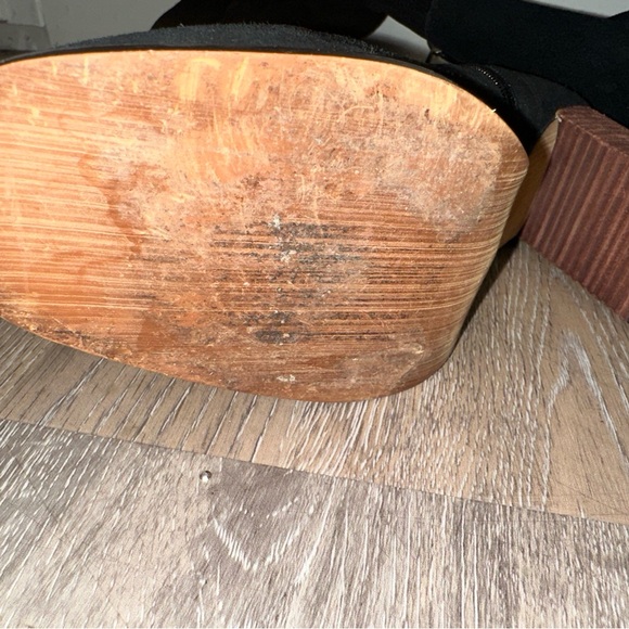 Splendid Womens Boots Solid Black Size 6 Suede Block Heel Knee High - Picture 10 of 14